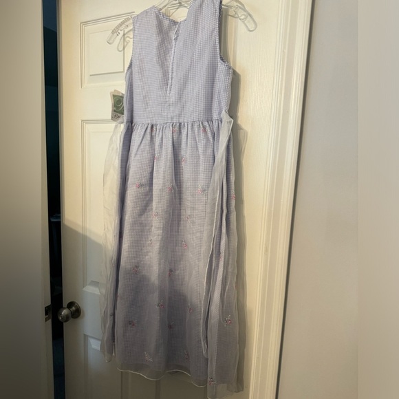 NWT! Bonnie Jean Purple Checkered Floral Dress - Size 14💛 - Picture 3 of 8